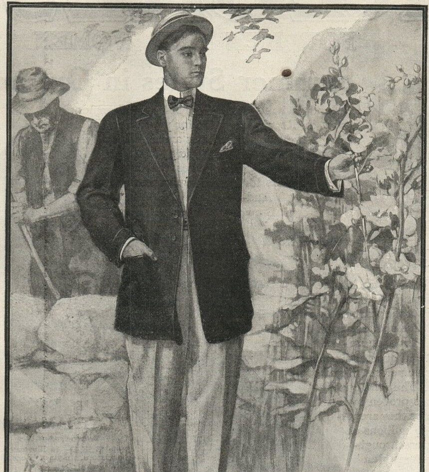 1908 Hart Schaffner Marx Men's Fine Clothing Garden Flower Leyendecker