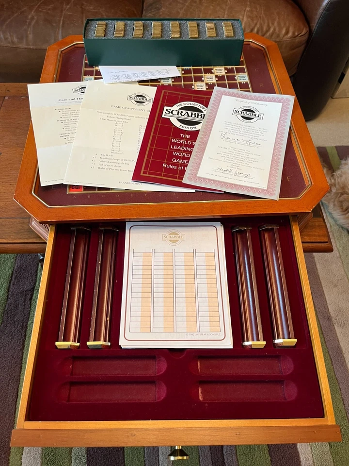 Franklin Mint Limited Edition Scrabble Deluxe Collectors Game With Glass Top - Image 2 of 4