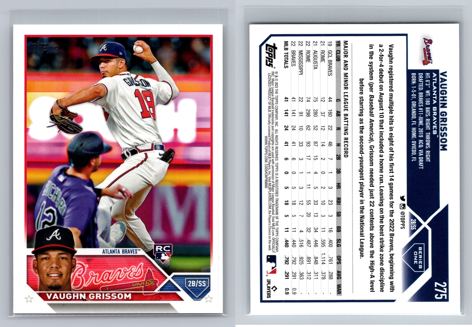 2023 Topps #275 Vaughn Grissom