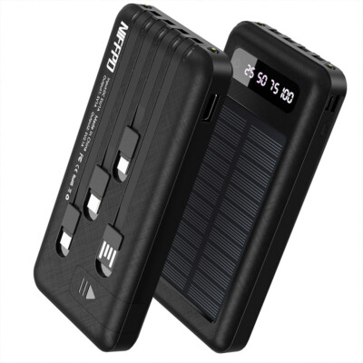 Super 95000000mAh 4 Output Portable Charger Solar Power Bank for Cell Phone 2023