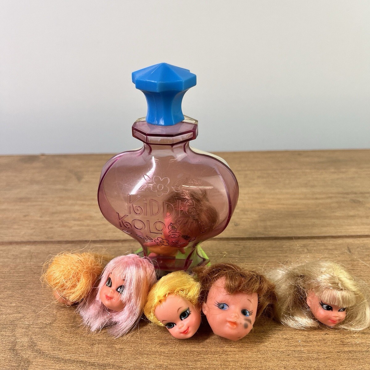 Vintage Mattel 1967 Kologne Liddle Kiddles Bottles W/ Doll & Doll