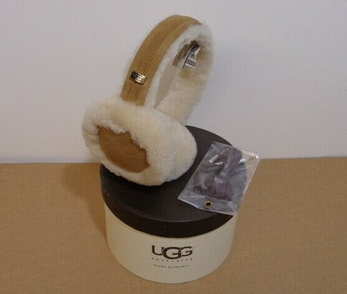 Autentico UGG cablata paraorecchie da Donna Ragazze Pelle Di Pecora Cuffie  Crema \u0026 Chestnut | eBay