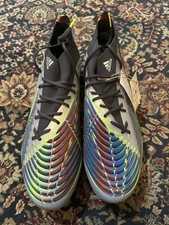 NEW Adidas Predator Edge.1 Metallic Silver Soccer Cleat Men's Size 11 HR1573 