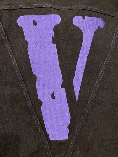 RARE Vlone Friends Black / Purple Denim 