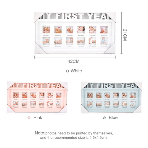 12 Months Picture Newborn Baby My First Year Photo Frame Girls Boys - Picture 2 of 16