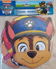 PAW PATRL Nickelodeon Party 8 Máscaras 4 Estilos Nuevo Sellado De Colección 2016 #48431 Nuevo