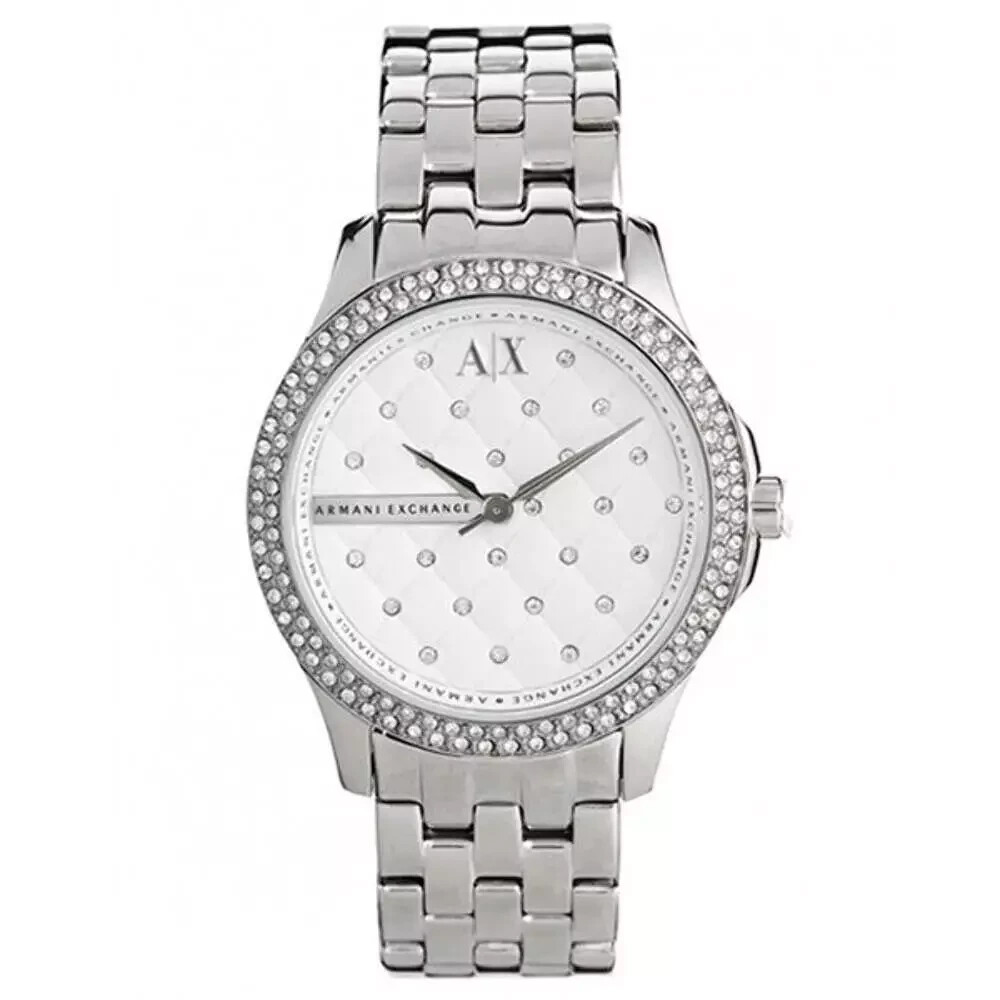 Armani Exchange Watch - Silvertone (Womens) Armani Exchange Silver-tone Stainless Steel Watch Black Dial main image 4