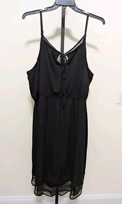 Lane Bryant Black Slip Dress Women’s 18 Midi Sleeveless Minimalist Plus Size Lane Bryant Black Dresses for Women for sale | eBay main image 3