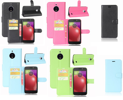 Motorola Moto E4 Plus XT1771 XT1770 Flip Buch Hülle Stand Geldbörse