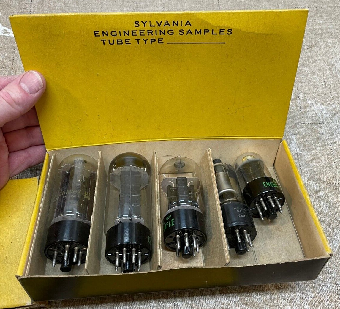 4 Vintage Sylvania Engineering Samples Tube Lot in Original Boxes