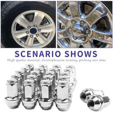 24 PCs / Set M14X2.0 Chrome WHEEL LUG NUTS For Ford F150 Expedition 2000-2014 US