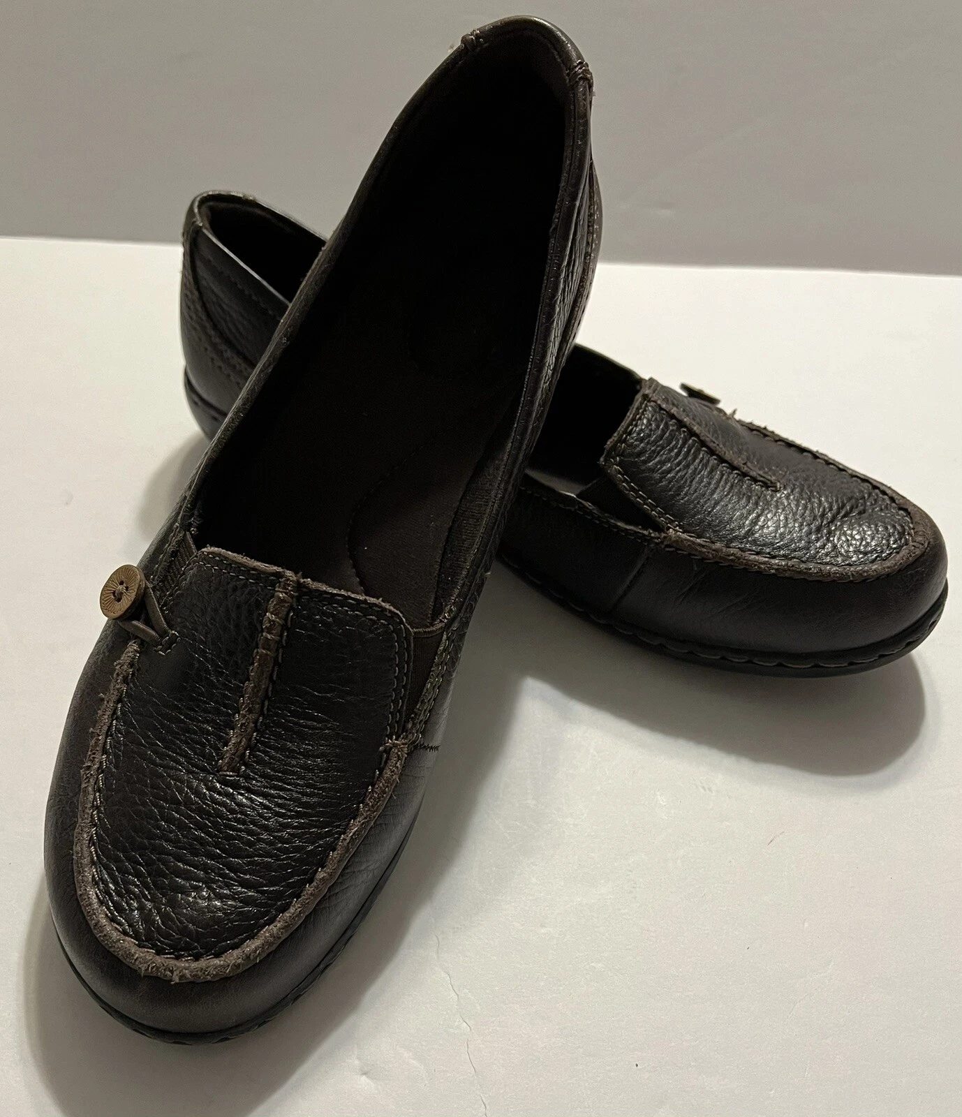 CLARKS Mocassino donna Clark’s Collection marrone con bottoni accento misura 9 5 m pelle ��