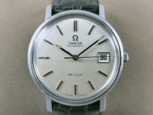 Authentic Omega Deville Steel Auto Men's Watch Silver Dial ref 166.0161 |  eBay
