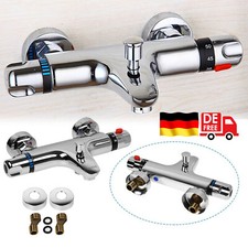 Chrom Aufputz Wannenthermostat Badewannenarma...