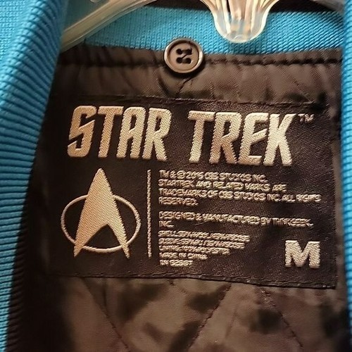 Star Trek Black, Blue Wool Blend Varsity Style Jacket w/ Badges Mens (ALTERED) M - Picture 6 of 16