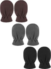 SATINIOR 3 Pairs Baby and Toddler Winter 0-6 Months, Black, Coffee, Grey