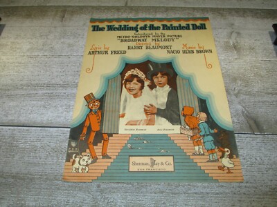 he Wedding of The Painted Doll SHEET MUSIC Broadway Melody Beaumont Twins 1929