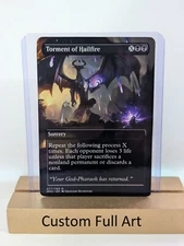 Torment of Hailfire Foil Custom sticker on bulk MTG Commander