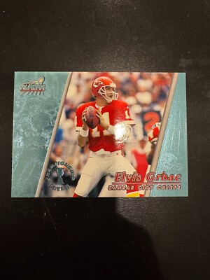 Elvis Grbac 1998 Pacific Aurora Championship Fever Blue Insert #17/100 KC Chiefs