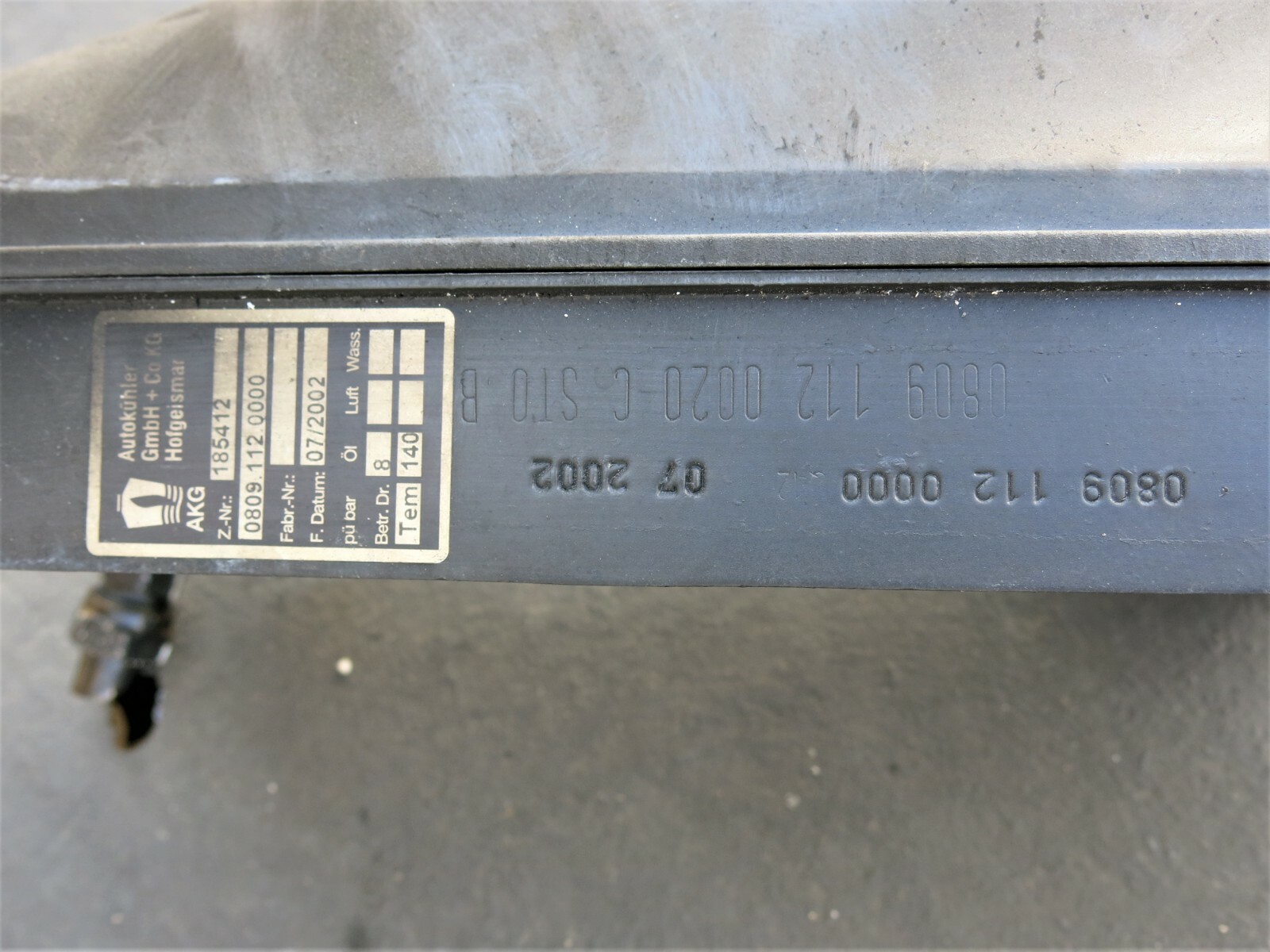 2002 Ferrari 360 Modena Oil Cooler 185412