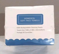 Face Towels, Disposable Face Towelette, Makeup Remover Dry Wipes 50 Count, Super