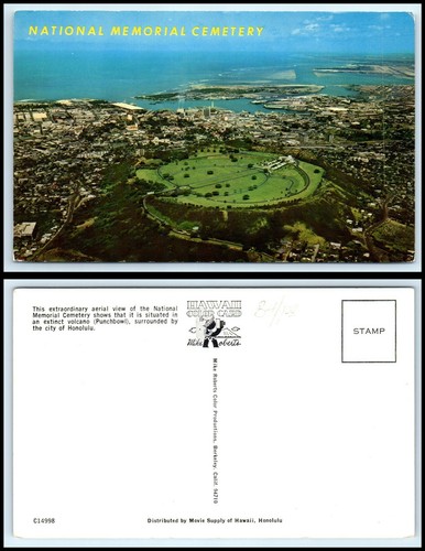 HAWAII Postcard - Aerial View, National Memorial Cemetery M36