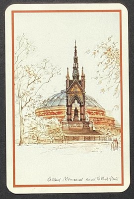 Albert Memorial and Hall London England Vintage Single Swap Playing Card