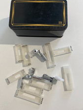Alte Blechdose Din   mit Inhalt  Dose Sammelobjekt  N&auml;hmaschine Box  Antik