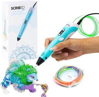 SCRIB3D P1 3D Druck Stift mit Display - inkl. 3D Stift, 3 Starterfarben von +
