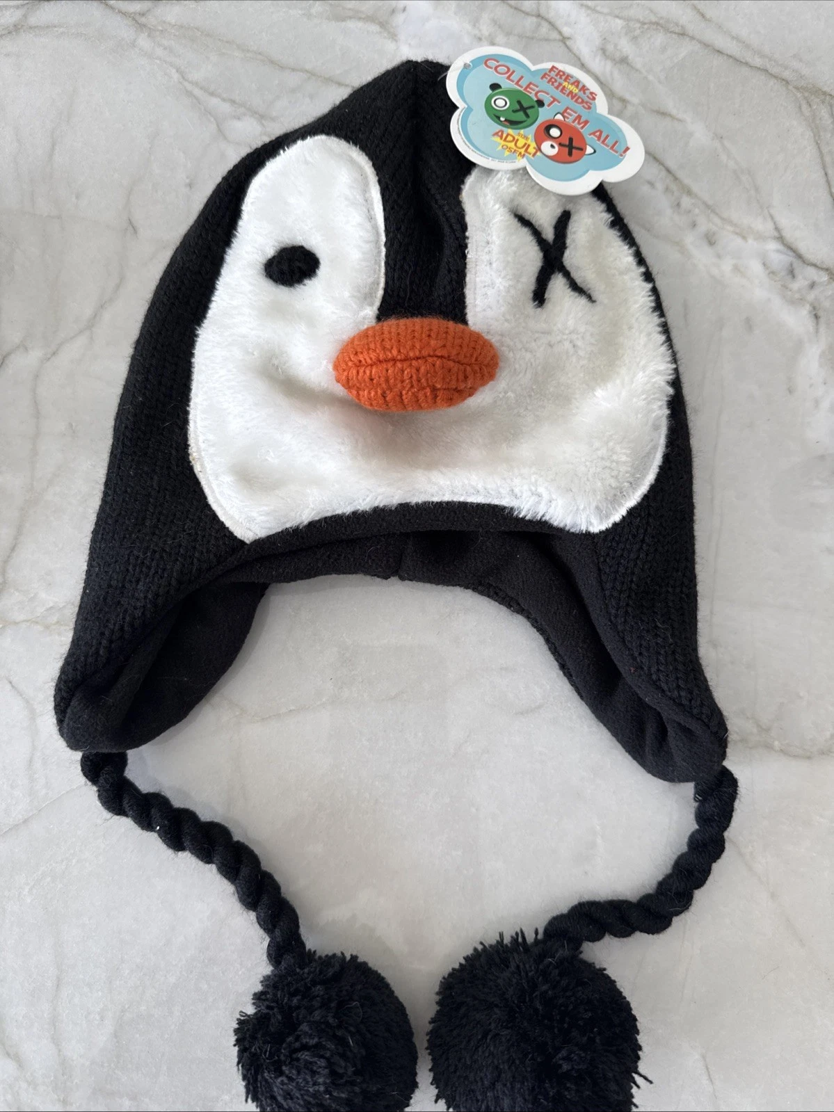 2011 Freaks & Friends Penguin Adult Winter Hat One Size Laplander NEW old Stock