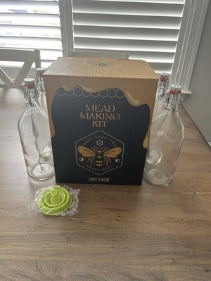 Complete Mead Making Kit   1 Gallon Starter Kit, 4 Swing-Top Bottles & Funnel