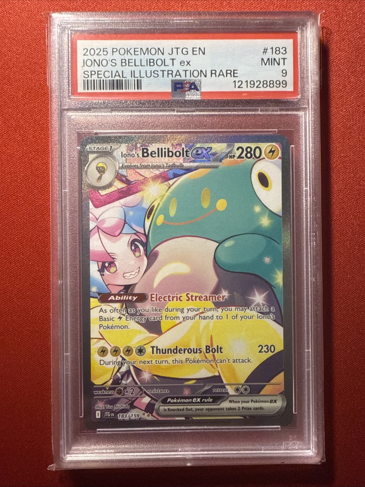 Pokemon Jtg En-Journey Together #183 Iono'S Bellibolt Ex SIR PSA 9