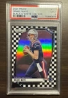 2024 Rookie Prizm Drake Maye PSA 9 Checkerboard Black and White #329 Patriots SP