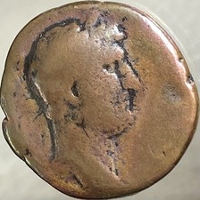 Ancient Roman Coin 117-138AD Emperor Hadrian Genuine Coin 25 mm As