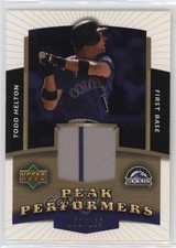 2004 Upper Deck Peak Performers Jerseys Gold 58/165 Todd Helton #PP-TH HOF 10jj
