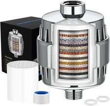 Shower Filter 15 Stage with Vitamin C for Hard Water - Water Softener Shower Hea