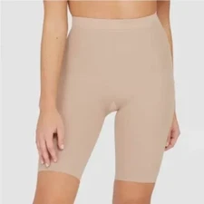 ASSETS by SPANX size Medium Shaping Mid-Thigh Shaper shorts Nude