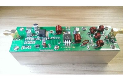 15W 87-108MHz RF Amplifier FM Amplifier FM Module with heat sink #ff