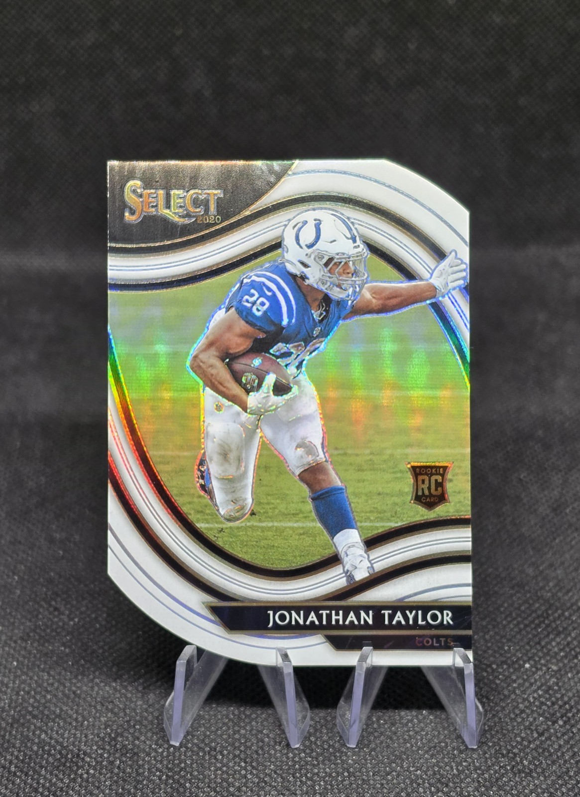 2020 Select Jonathan Taylor RC White Prizm Die Cut Field Level #353 Colts