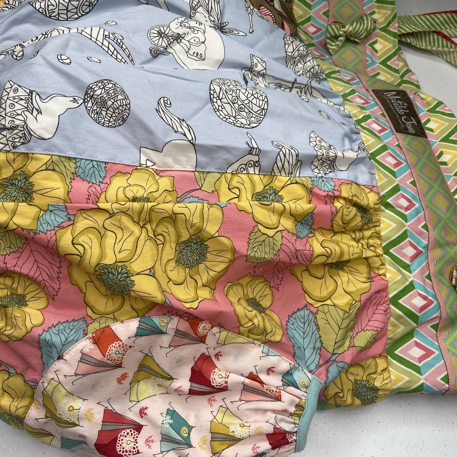 Matilda Jane Large Patchwork Reversible Hobo Shou… - image 5