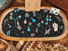 925 Sterling Silver Turquoise Jewelry/Native Lot Earrings Pendant Ring 31 Pcs