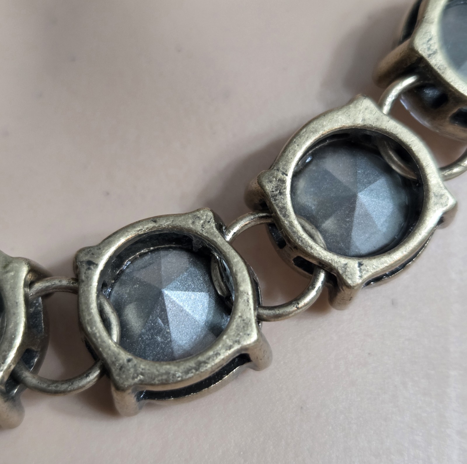 J. Crew Statement Necklace Large Round Crystals A… - image 5