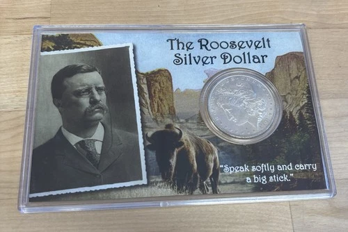 1901‑O Morgan Silver Dollar “Teddy Roosevelt” • BU in Display Capsule