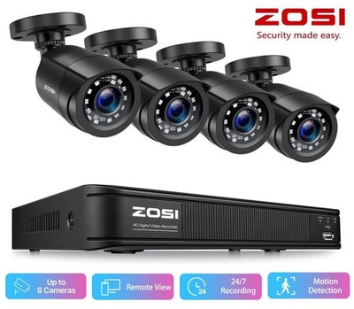 ZOSI 8CH 1080P CCTV Überwachungskamera System 4x2MP Außen Bullet Kamera Ohne HDD