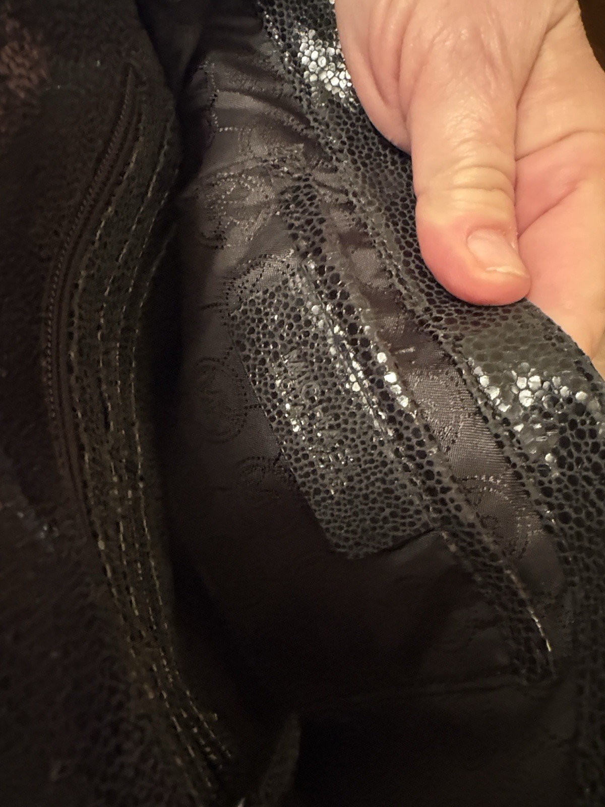 Michael Kors Black Python Print Leather Clutch Co… - image 4