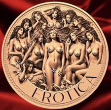 Erotica 1 oz .999 Spicy Copper Round - 1st release In Capsule