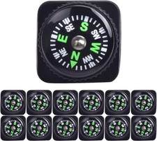15pcs Slip-On Wrist Compass Hard Shell Liquid Filled Mini Small Button...