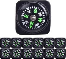 15pcs Slip-On Wrist Compass Hard Shell Liquid Filled Mini Small Button... 