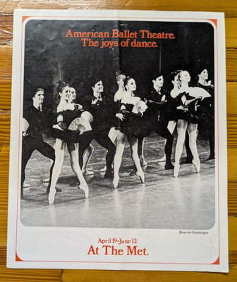 VTG 1982 American Ballet Theater At The Met Season Program Metropolitan Opera