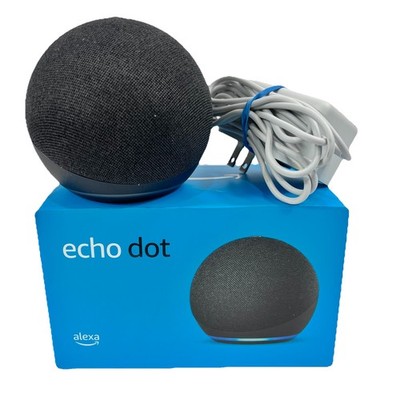 Amazon Echo Dot Smart Speaker  4th Gen B7W64E Black With Box Manual Power Cable
